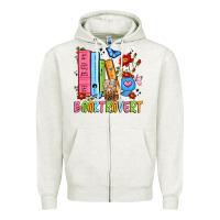 Oatmeal Heather booktrovert Zipper Hoodie - JahusDesignShop