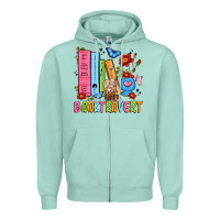 Seafoam booktrovert Zipper Hoodie - JahusDesignShop