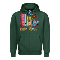 Sports Green booktrovert Zipper Hoodie - JahusDesignShop
