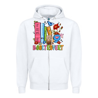 White booktrovert Zipper Hoodie - JahusDesignShop