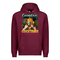 Burgundy campfirescocktails Premium Hoodie - NancyCooperArtShop