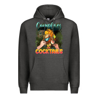 Charcoal Heather campfirescocktails Premium Hoodie - NancyCooperArtShop