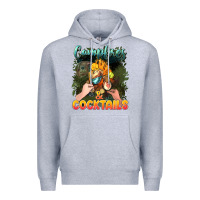 Heather Grey campfirescocktails Premium Hoodie - NancyCooperArtShop