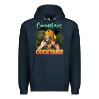 Navy campfirescocktails Premium Hoodie - NancyCooperArtShop