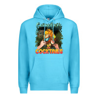 Ocean Blue campfirescocktails Premium Hoodie - NancyCooperArtShop