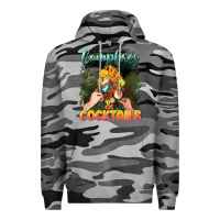 Slate Camo campfirescocktails Premium Hoodie - NancyCooperArtShop