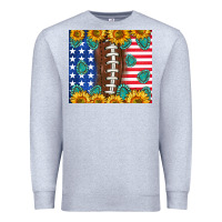 Heather Grey American football and america Premium Sweatshirt - NancyCooperArtShop