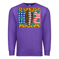 Purple American football and america Premium Sweatshirt - NancyCooperArtShop