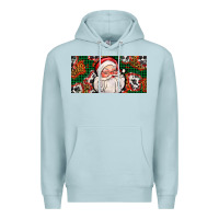 Blue Mist christmas with santa Premium Hoodie - AdoDesignShop