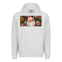 Dove Grey christmas with santa Premium Hoodie - AdoDesignShop