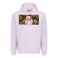Lilac christmas with santa Premium Hoodie - AdoDesignShop