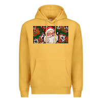 Mustard christmas with santa Premium Hoodie - AdoDesignShop