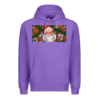 Purple christmas with santa Premium Hoodie - AdoDesignShop