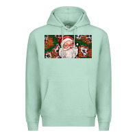 Seafoam christmas with santa Premium Hoodie - AdoDesignShop