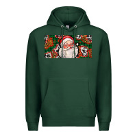 Sports Green christmas with santa Premium Hoodie - AdoDesignShop