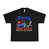 Black howdy america western Urban Heavy Tee - texasbilliewilder