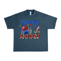 Midnight Navy howdy america western Urban Heavy Tee - texasbilliewilder