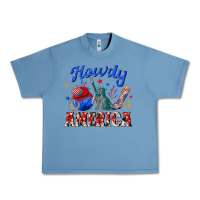 Pebble Blue howdy america western Urban Heavy Tee - texasbilliewilder