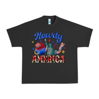 Pigment Black howdy america western Urban Heavy Tee - texasbilliewilder