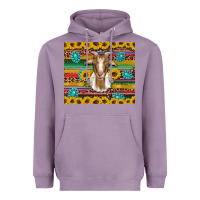 Lavender goat sunflowers gemstones serape leopard glitter Heavyweight Hoodie - Artiststas