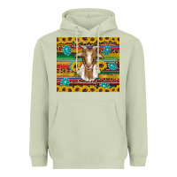 Goat Sunflowers Gemstones Serape Leopard Glitter Heavyweight Hoodie | Teevron