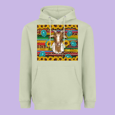 Goat Sunflowers Gemstones Serape Leopard Glitter Heavyweight Hoodie Designed By Artiststas