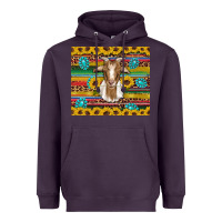 Plum goat sunflowers gemstones serape leopard glitter Heavyweight Hoodie - Artiststas