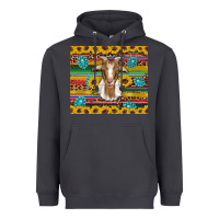 Smoke goat sunflowers gemstones serape leopard glitter Heavyweight Hoodie - Artiststas