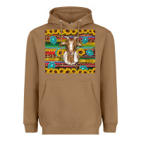 Toasted Coconut goat sunflowers gemstones serape leopard glitter Heavyweight Hoodie - Artiststas