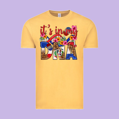 Its In My Dna Dominican Republic Vintage Tee Designed By Texasbilliewilder