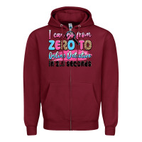 Burgundy i can go from zero to online detective in 2.5 seco Zipper Hoodie - JahusDesignShop
