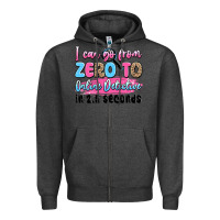 Charcoal Heather i can go from zero to online detective in 2.5 seco Zipper Hoodie - JahusDesignShop