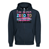 Navy i can go from zero to online detective in 2.5 seco Zipper Hoodie - JahusDesignShop