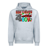 Heather Grey birthday boy 4 Urban Hoodie - BundleAndBundleShop