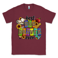 Burgundy best bus driver ever Classic Tee - CowhideDigitalArt