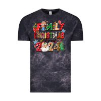 Cloud Black family christmas crew 2024 Vintage Tee - Zillion Design Studio