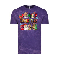 Cloud Purple family christmas crew 2024 Vintage Tee - Zillion Design Studio