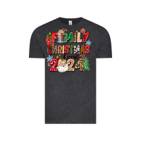 Vintage Black family christmas crew 2024 Vintage Tee - Zillion Design Studio