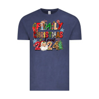 Vintage Denim family christmas crew 2024 Vintage Tee - Zillion Design Studio