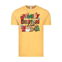 Vintage Mustard family christmas crew 2024 Vintage Tee - Zillion Design Studio