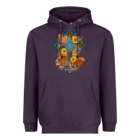 Plum thanksgiving cross pumpkin sunflower Heavyweight Hoodie - AdoDesignShop