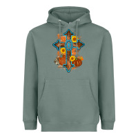 Sage thanksgiving cross pumpkin sunflower Heavyweight Hoodie - AdoDesignShop