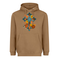 Toasted Coconut thanksgiving cross pumpkin sunflower Heavyweight Hoodie - AdoDesignShop