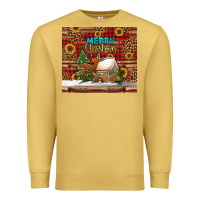 Antique Gold merry christmas cookies buffalo plaid Premium Sweatshirt - Jasminsmagicworld