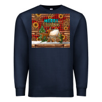 Navy merry christmas cookies buffalo plaid Premium Sweatshirt - Jasminsmagicworld