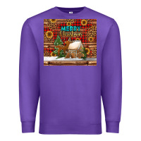 Purple merry christmas cookies buffalo plaid Premium Sweatshirt - Jasminsmagicworld