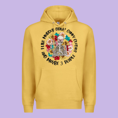 I Like Murder Shows Comfy Clothes And Like 3 Peopl Premium Hoodie Designed By Maliassmallbusiness