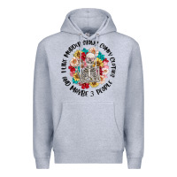Heather Grey i like murder shows comfy clothes and like 3 peopl Premium Hoodie - MaliasSmallBusiness