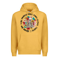 Mustard i like murder shows comfy clothes and like 3 peopl Premium Hoodie - MaliasSmallBusiness