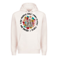 Pale Pink i like murder shows comfy clothes and like 3 peopl Premium Hoodie - MaliasSmallBusiness